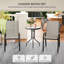 Outsunny 3 Pieces Garden Dining Set 2 Seater Garden Furniture Light Grey