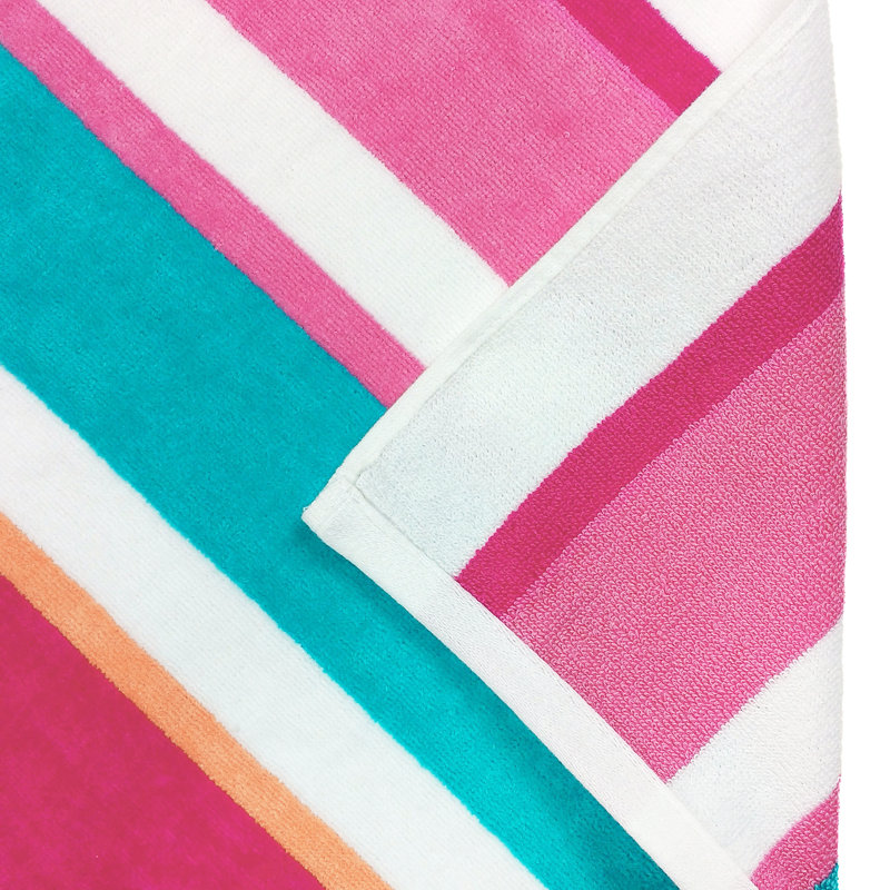 Serviettes de plage surdimensionnées en velours Breean | 100% coton 32 po x 62 po