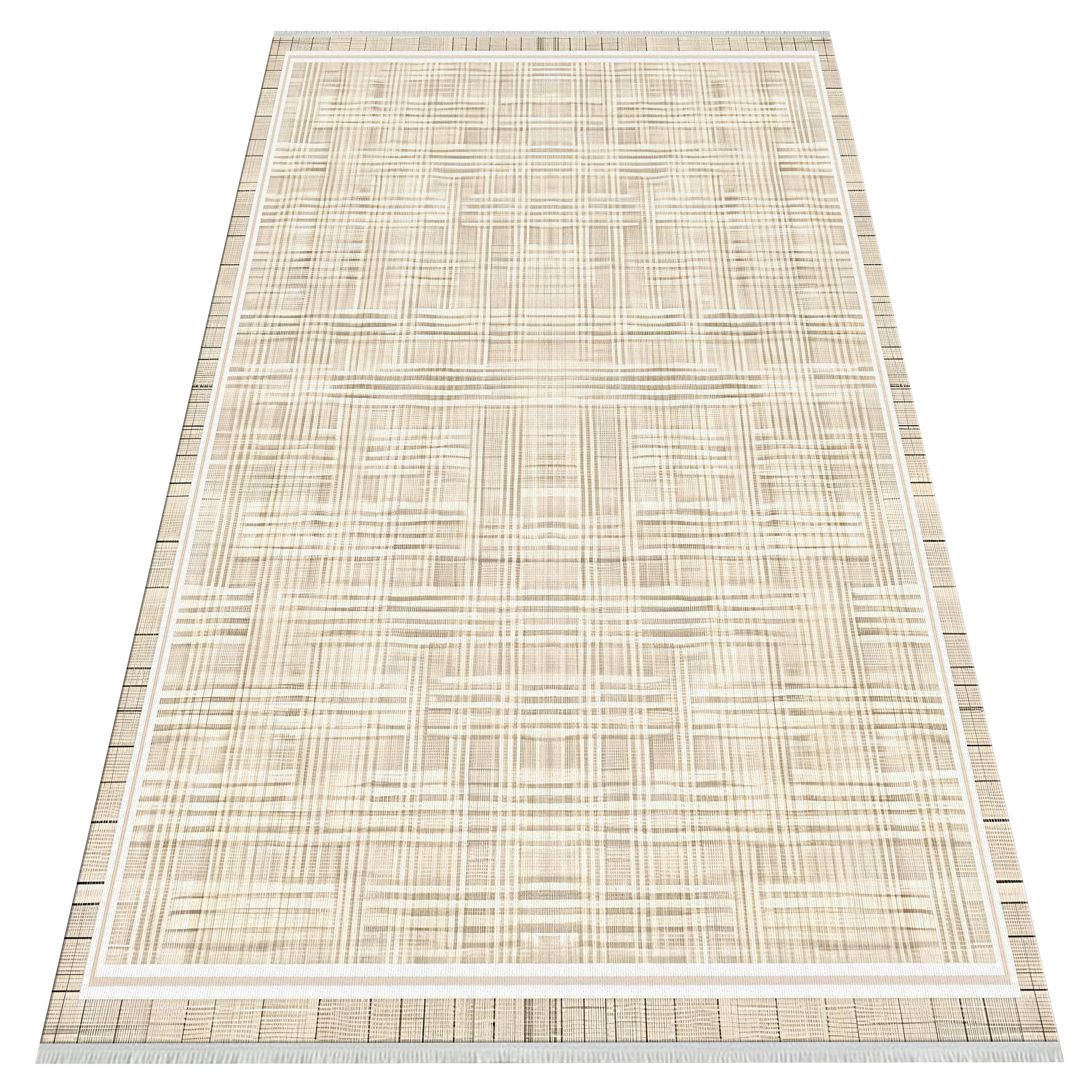 Latitude Run® Plaid Pattern Rug Cream And Beige Wayfair Canada