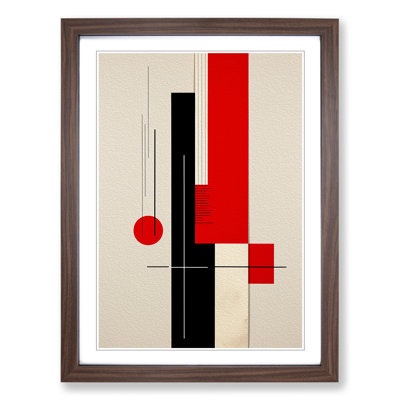 Minimalist Constructivism No.3 - Single Picture Frame Print on Wood