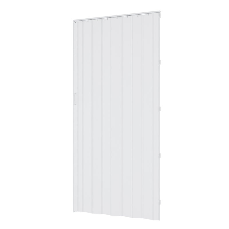 36 po x 80 po Porte accordéon en vinyle blanc Zenith