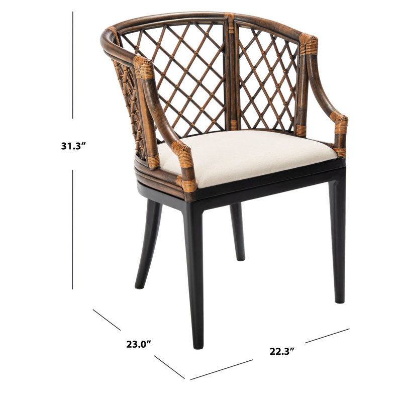 Fauteuil de 23 po de largeur Carlotta, Noir
