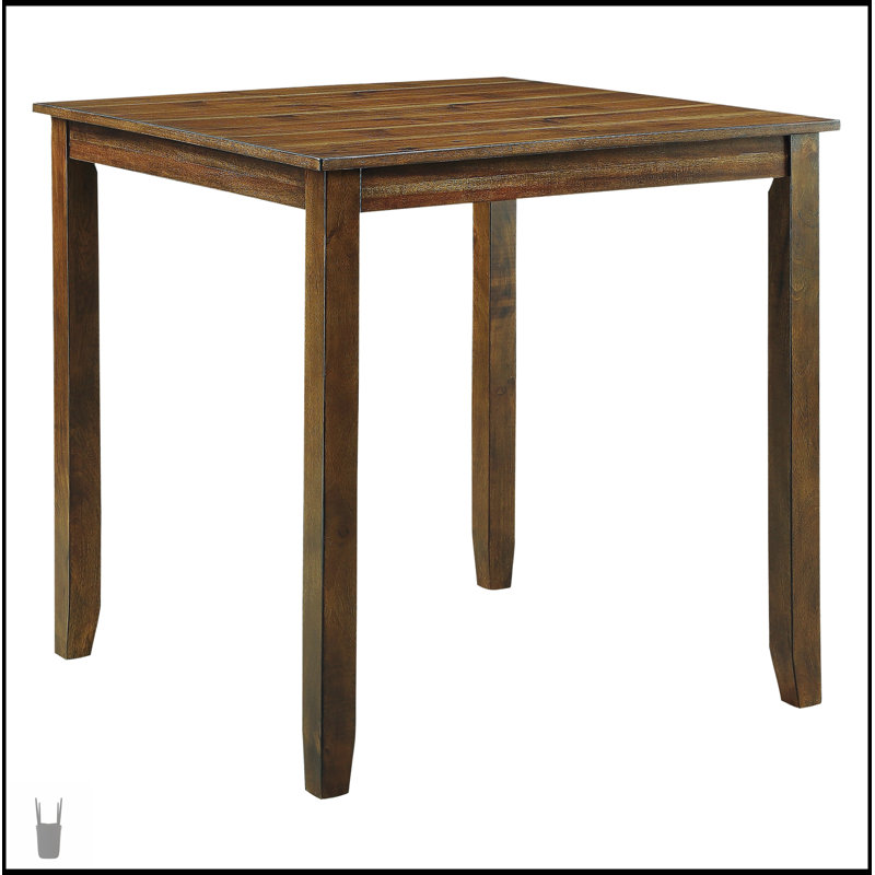 Ensemble de salle à manger 5 pièces à hauteur de comptoir brun avec chaises rembourrées, fabrication en bois robuste pour les maisons modernes et transitionnelles