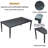 Anna Aluminum Rectangular Dining Table-1222966931