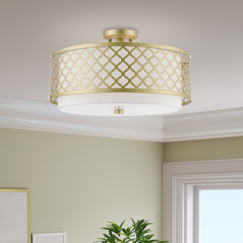 Plafonnier semi-encastré 3 lumières 18,125 cm Kenrick