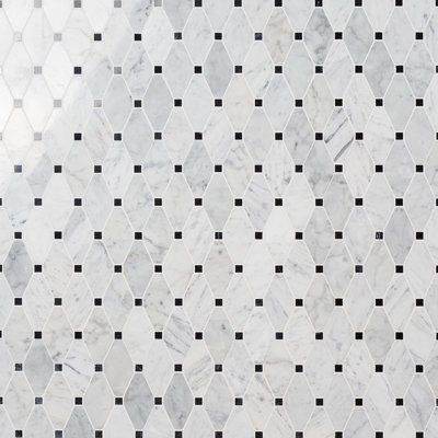Carreau de mosaïque de mur et de plancher en marbre 11,87 po x 13 po diapson