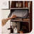 23.62" Modern Retro White Wax Wood Wine Cabinet, Narrow Side Tallboy for Small Homes, Living Room Storage & Tea Bar Cabinet