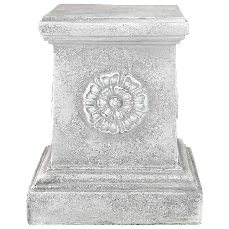 English Rosette Garden Large Plinth Pedestal