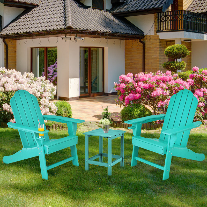 Genoa Outdoor Adirondack Chair, Turquoise