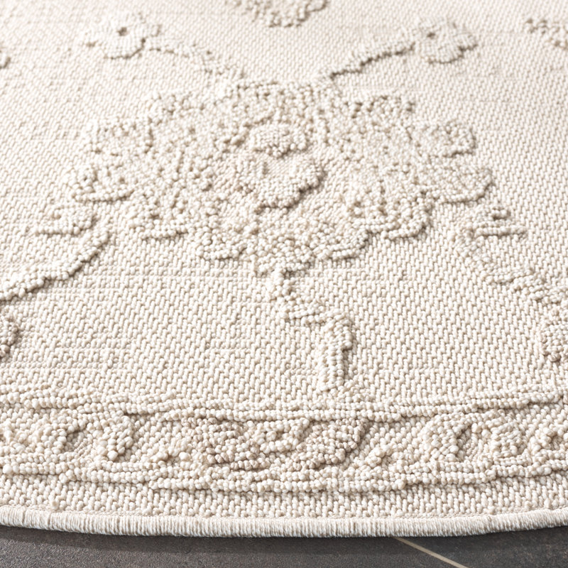 Savell Performance Solid Color Rug, Round 6'7"