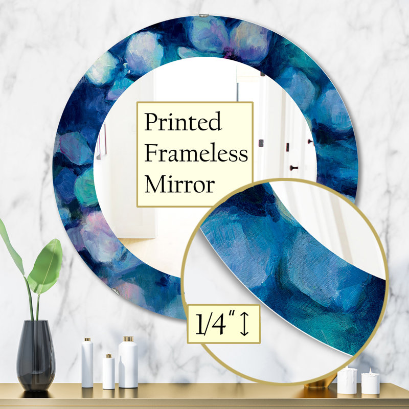Abstract Flower Petals Bathroom/Vanity Mirror, 23.6" H x 23.6" W