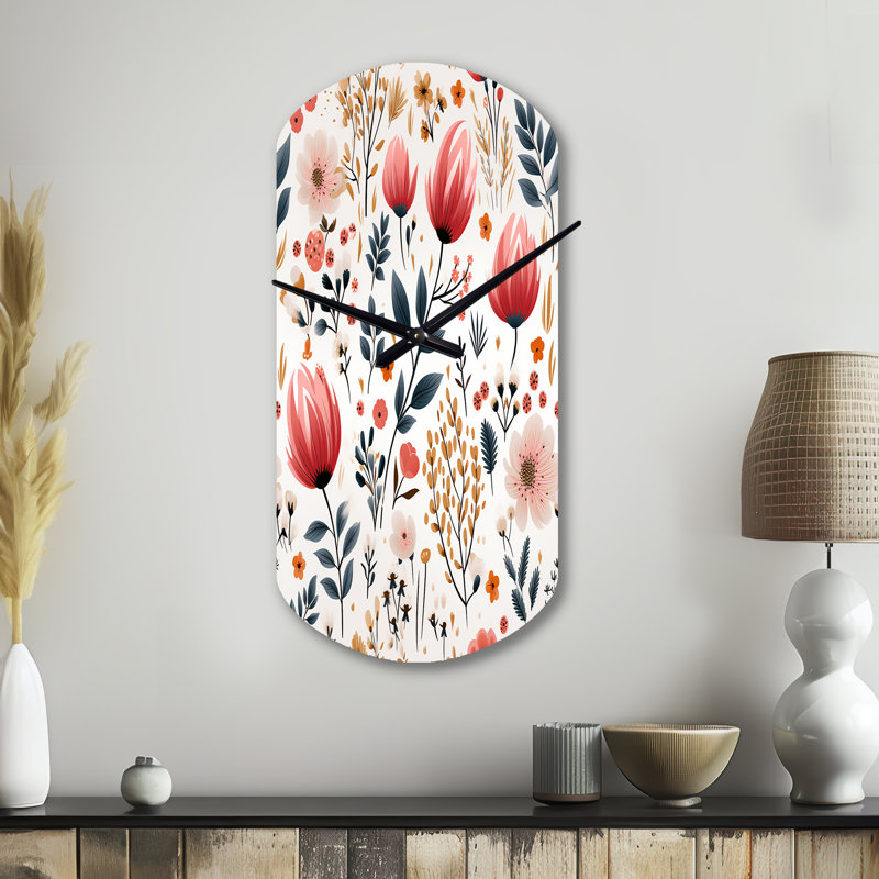 Horloge murale rustique rose, Petit