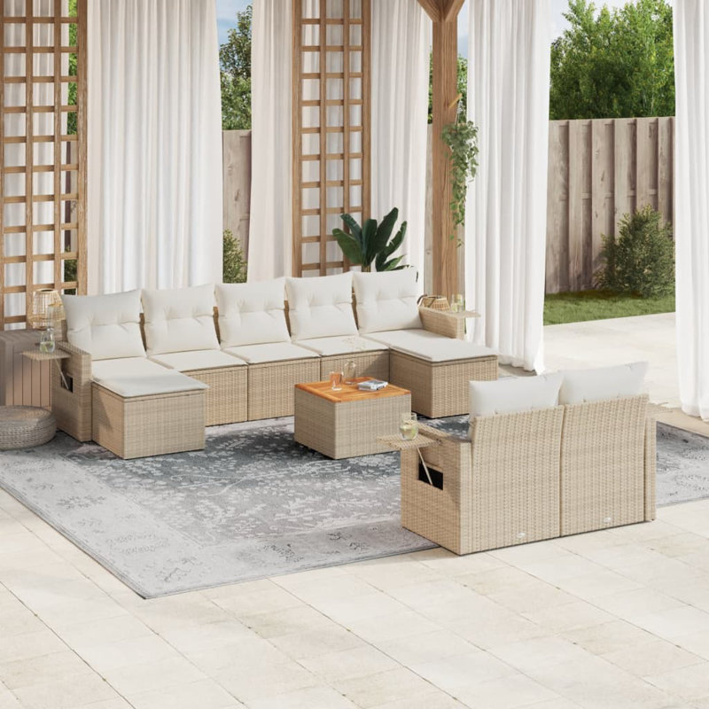  Garden Sofa Set Beige