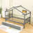 Twin Size Wooden House Bed With Drawers-679024195
