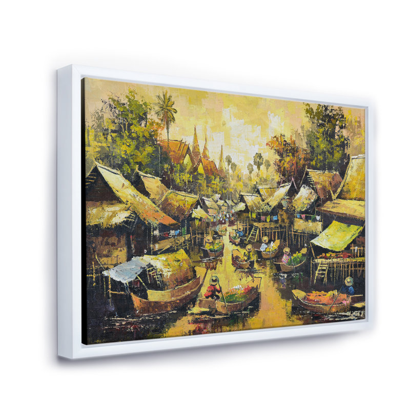 «Vintage Waterside Life II», reproduction sur toile, H 24 po x l 32 po x P 1 po, Toile blanche encadrée