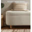 Repose-pieds moderne et minimaliste avec rangement en laine d'agneau