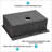 33x22 Inch Gunmetal Black 16 Gauge Stainless Steel Single Bowl Topmount Kitchen Sink with Nano Coating
