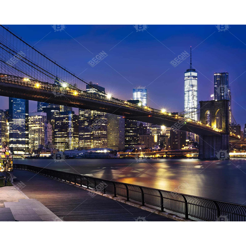 City At Night Print On Canvas