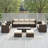 Baecher 11 Piece Wicker Sectional Seating Group with Cushions (Fully Assembled)-252980864