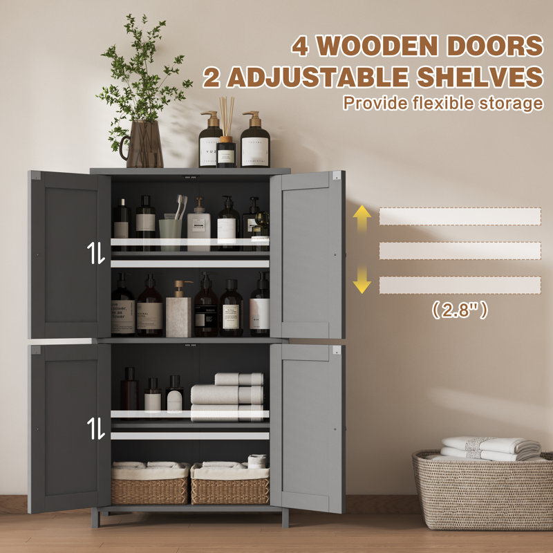 Armoire de salle de bain l 40 po Aralynne, Gris