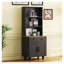 Armoire de rangement Farmhouse avec pieds en bois massif en forme de gourde