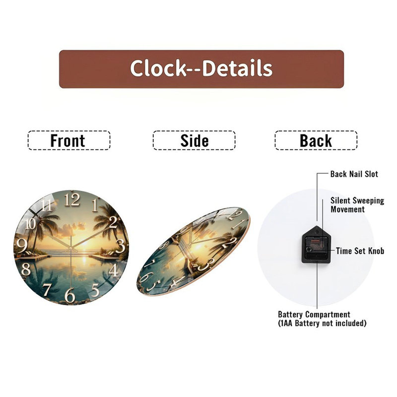 Horloge murale 12 po