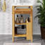 Meuble-lavabo de 20 po avec lavabo, tablette réglable, tiroir inclinable, poignées en bois, armoire autoportante avec pieds en bois massif