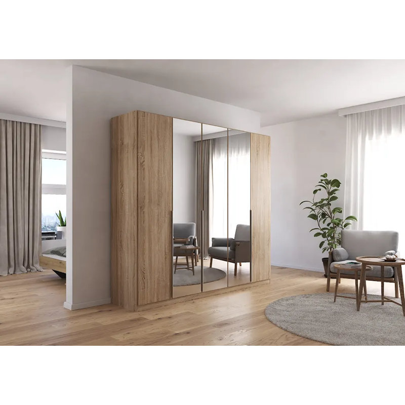 Alabama 2 Door Wardrobe, Sonoma Oak, 210cm H x 226cm W x 54cm D, Classic