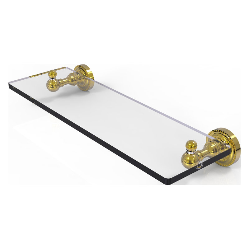 Marchmont Bracket Shelf, 16", Polished Brass