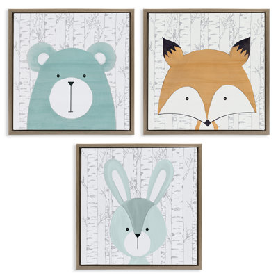 Ensemble de cadre flottant 3 pièces Whimsical Woodland Nursery
