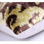 Coussin en velours fait à la main avec insert - motif ikat doré et brun, 16 po x 24 po