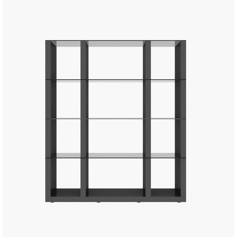 Thane Bookcase, Gray High Gloss