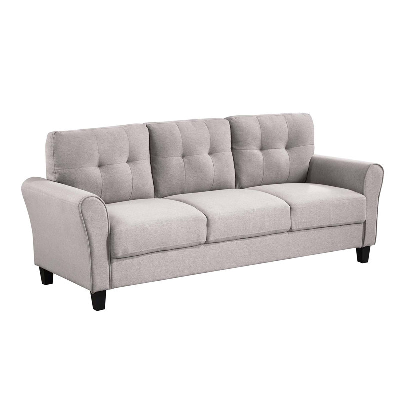 Canapé rembourré 79,9 po Nanshi, Tissu gris pâle