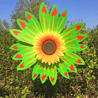Sunflower Lawn Pinwheels Large Windmill Pinwheel for Garden, Yard, Party Outdoor Decor (Sunflower Pinwheels)