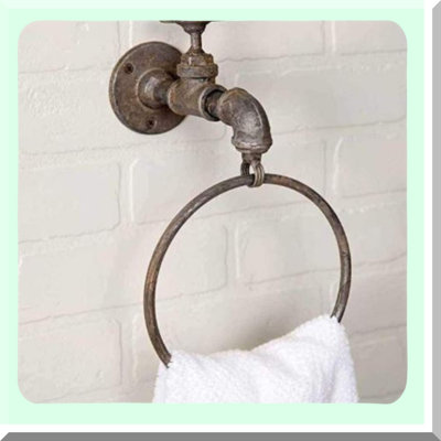 AquaFlow Industrial Spigot & Towel Ring Combo