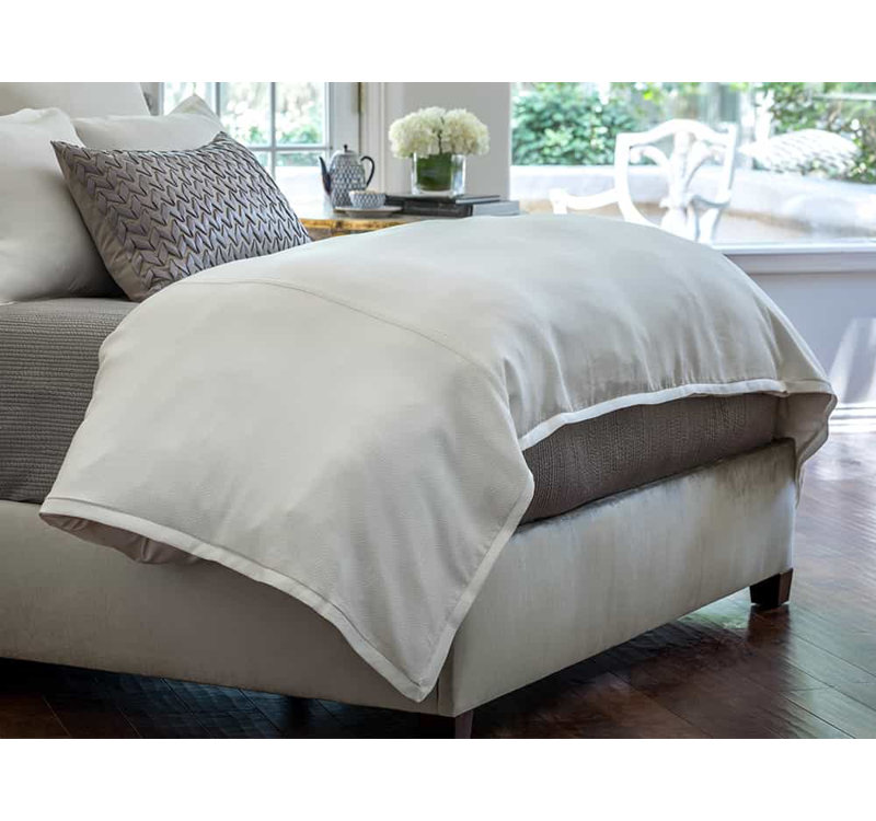 Gia Duvet Cover, Queen Duvet Cover, Ivory