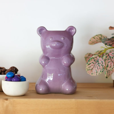 6.75"H YL Ceramic Gummy Bear Vase 4.25*3.25*6.75