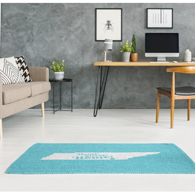 Tapis de maison bleu doux Chattanooga