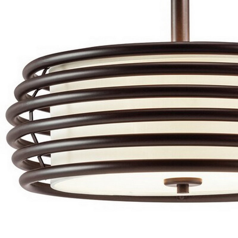 Luminaire suspendu tambour simple à 3 lumières Terrytown