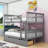 Full Over Full Standard Bunk Bed with Drawers and Ladder by Harper&Bright Designs-66127766