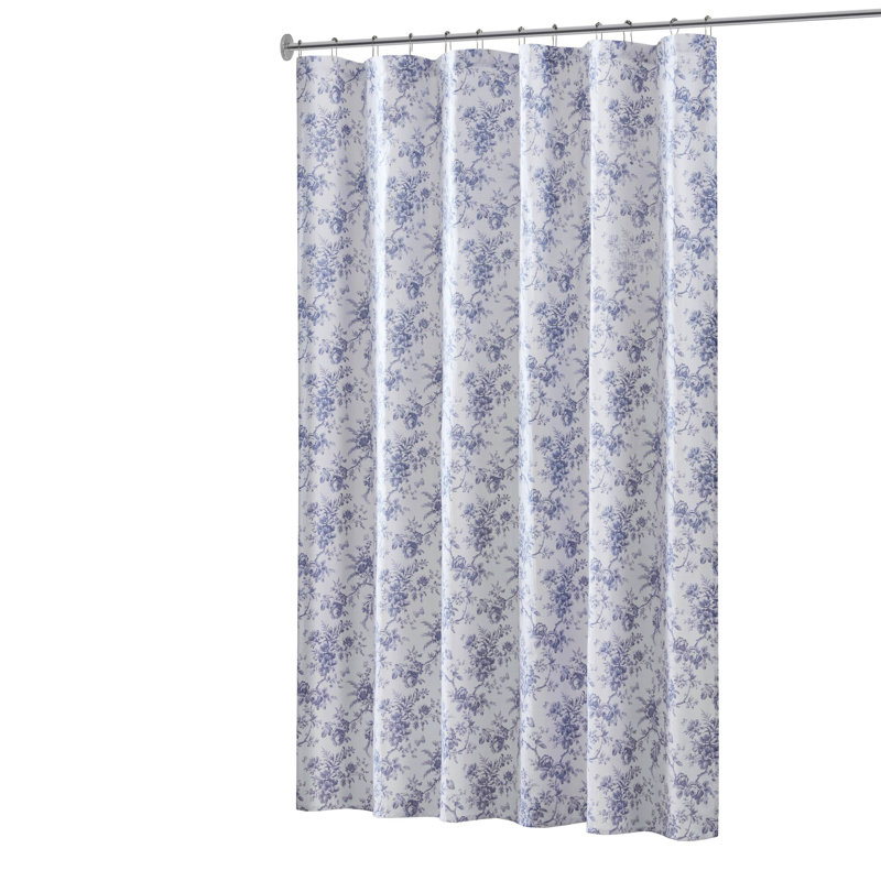 Rideau de douche Walled Garden, Bleu, H 84 po x l 72 po