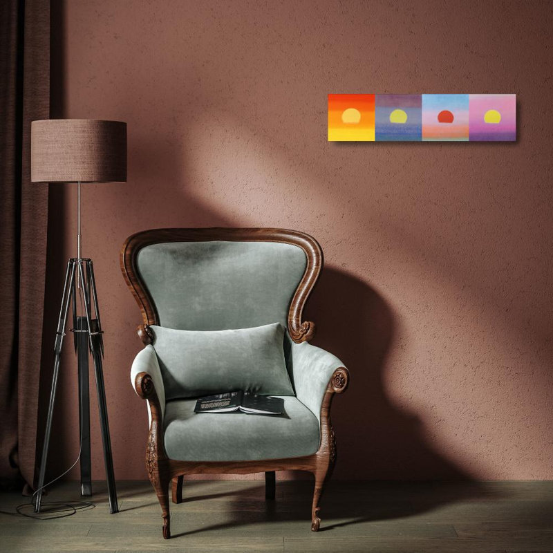 Couchers de soleil - Pop Art, H 4 po x l 18 po