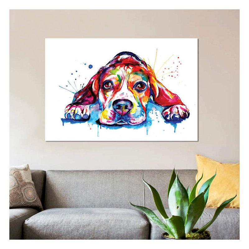 Beagle - Wrapped Canvas Print, 66.04 cm H x 45.72 cm W x 3.175 cm D