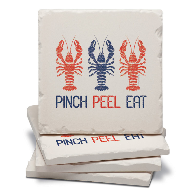 Ensemble de 4 sous-verres Pinch Peel Eat