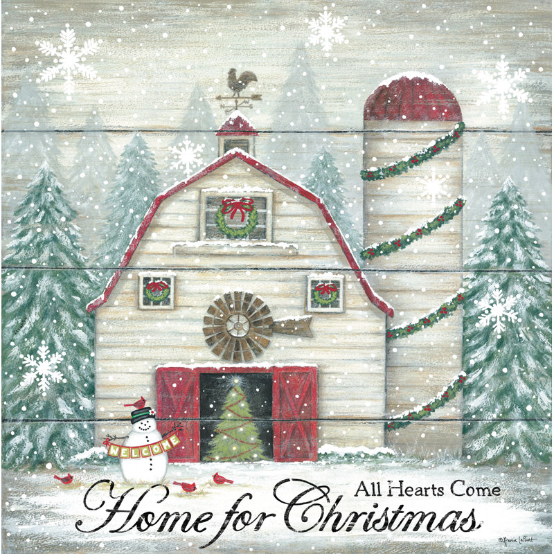 Maison pour Noël 2883440, Non, H 12 po x l 12 po, Cadre flottant noir