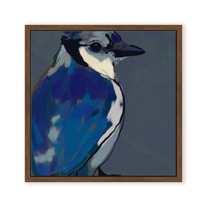 Nature Inspired Azure Aviary, 16" H x 16" W, Framed Canvas, Brown