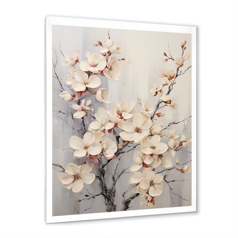 Cornouiller blanc Blossom Escape VII - reproduction, H 40 po x l 30 po x P 1,5 po, Cadre simple blanc