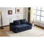 Velours côtelé bleu foncé confortable, idéal pour plusieurs décors relaxants, siège profond, coussin réversible, rembourrage haute densité, espaces de vie sans assemblage requis, requis-120473066