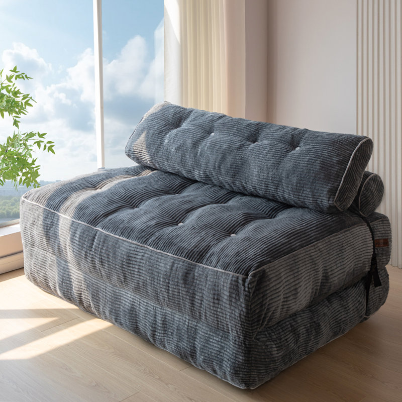 Boneless 8" Futon mattress, Folding Sofa Bed, Beige, Double