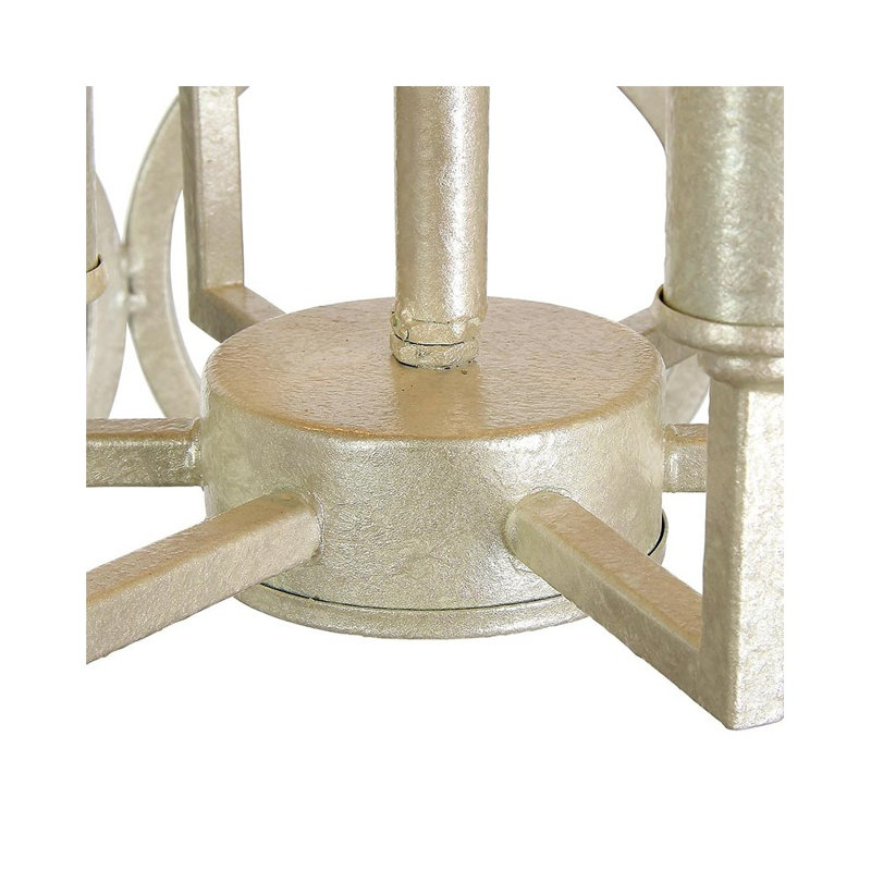 Luminaire suspendu cylindrique unique à 6 lumières Ringlet, Blanc huître